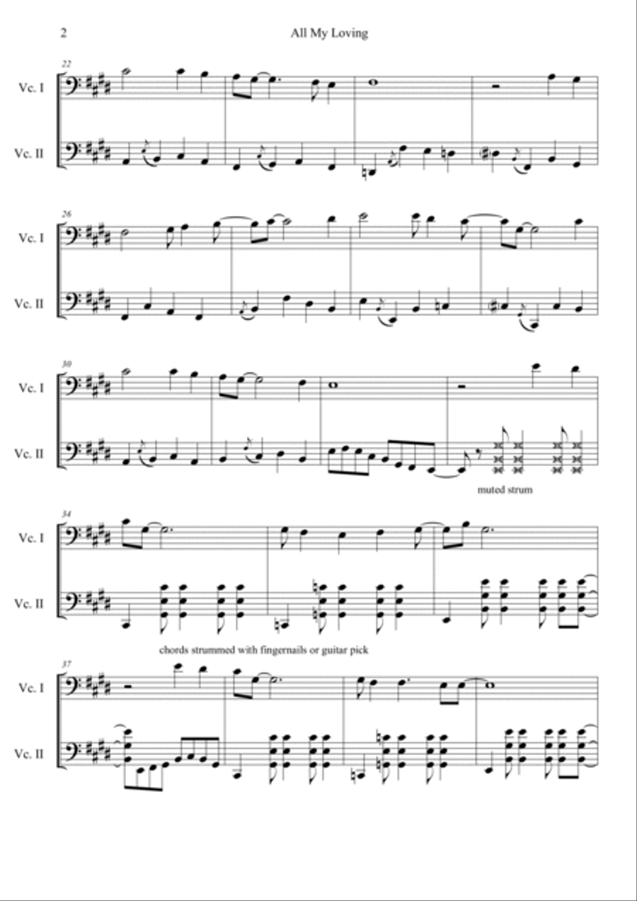 All My Loving String Duet scores gallery preview page 2
