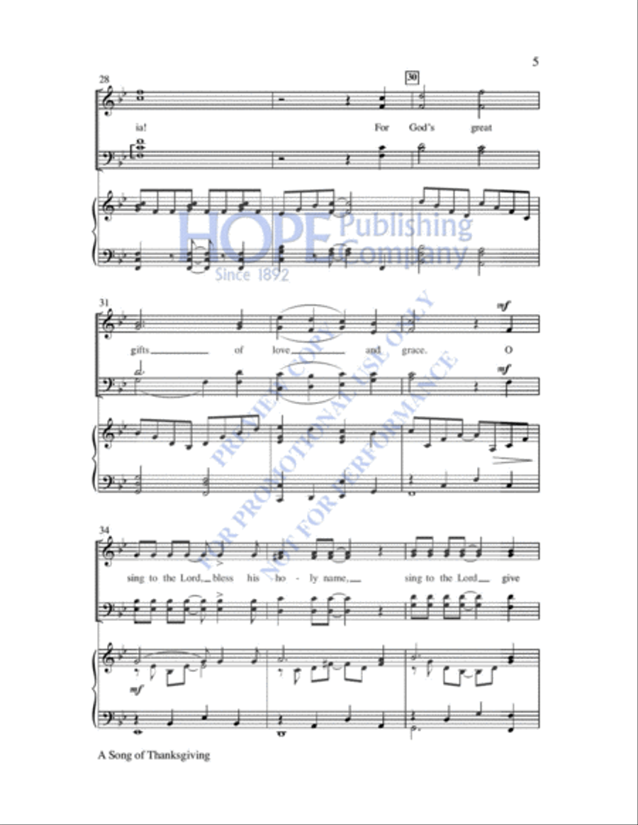 A Song of Thanksgiving A Song of Thanksgiving Choir scores gallery preview page 6