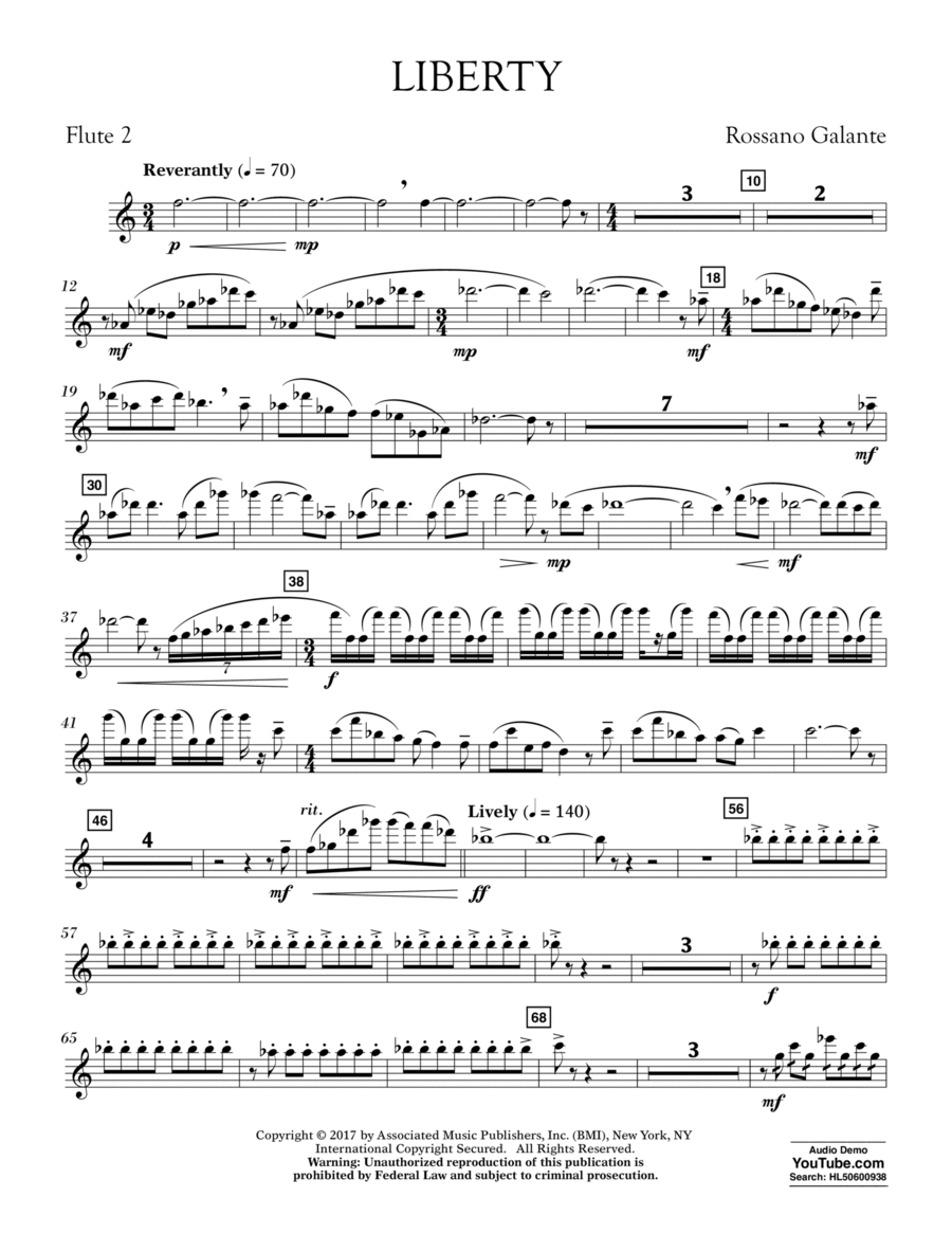 Liberty - Flute 2 Flute scores gallery preview page 1