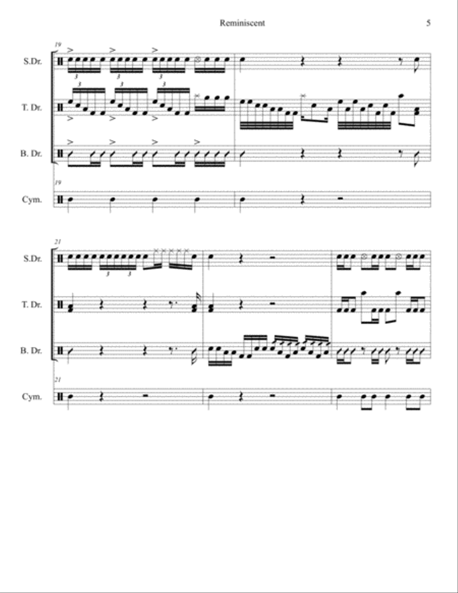 Reminiscent Drum Set scores gallery preview page 5