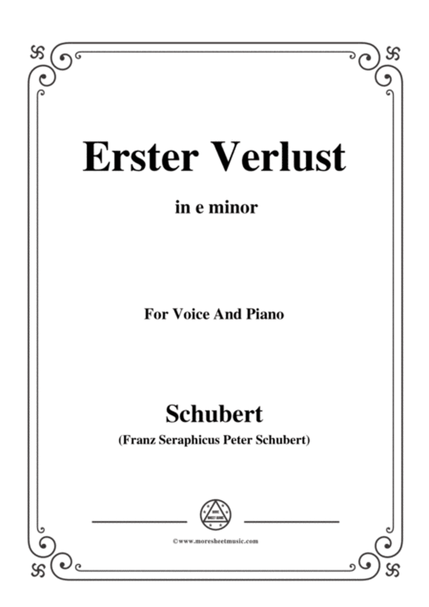 Schubert-Erster Verlust in e minor,for voice and piano image number null
