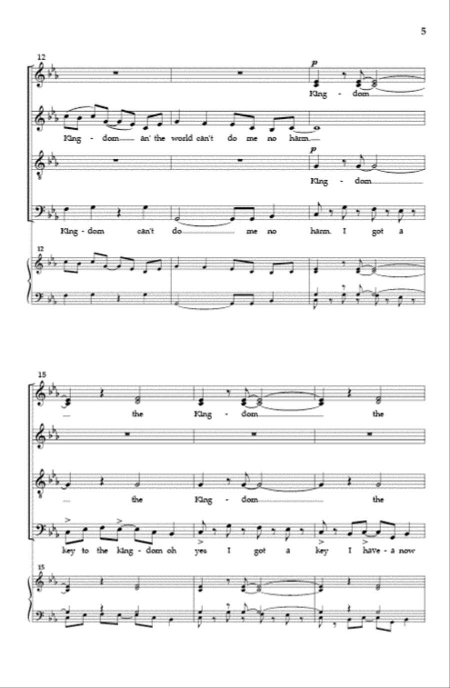 I Got a Key I Got a Key Divisi scores gallery preview page 4