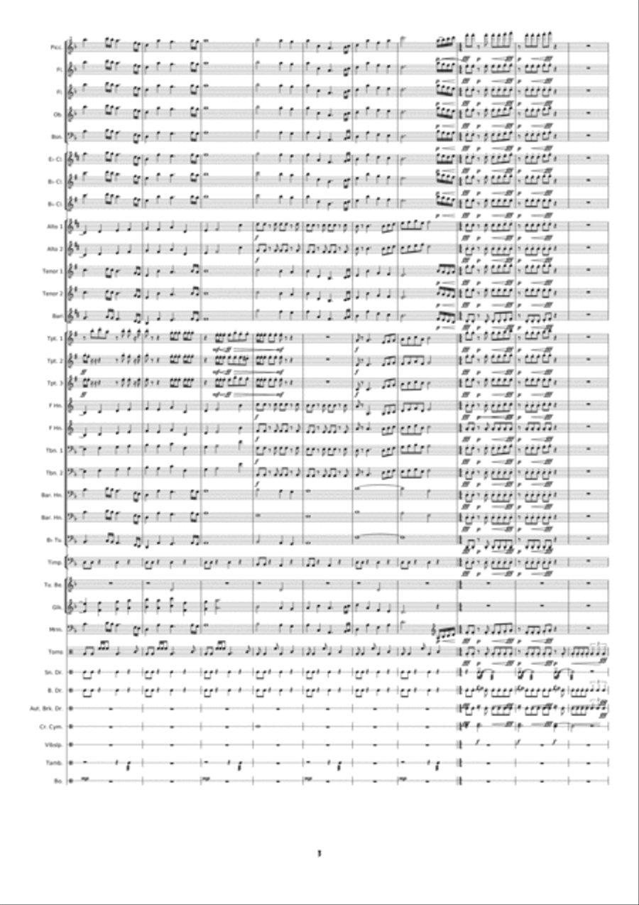 The Crusades in Three Movements Concert Band scores gallery preview page 3