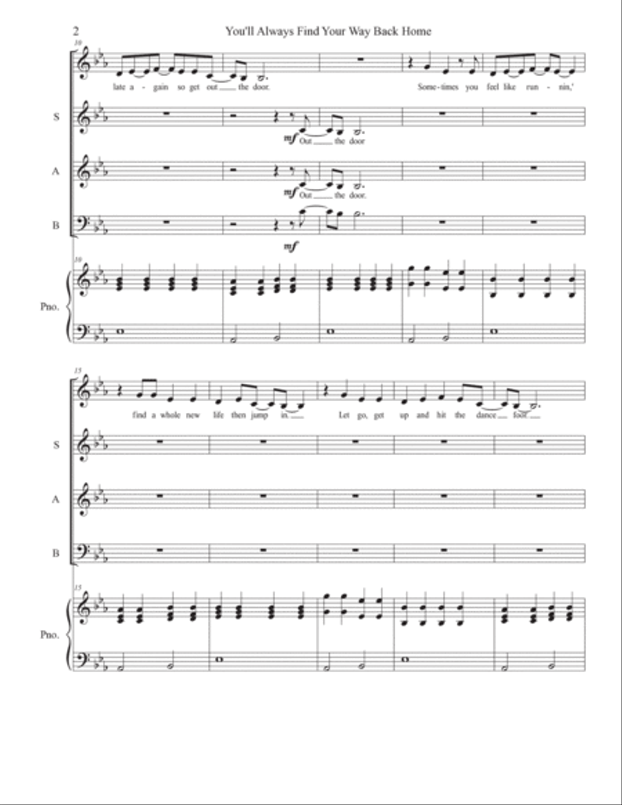You'll Always Find Your Way Back Home 3-Part scores gallery preview page 2