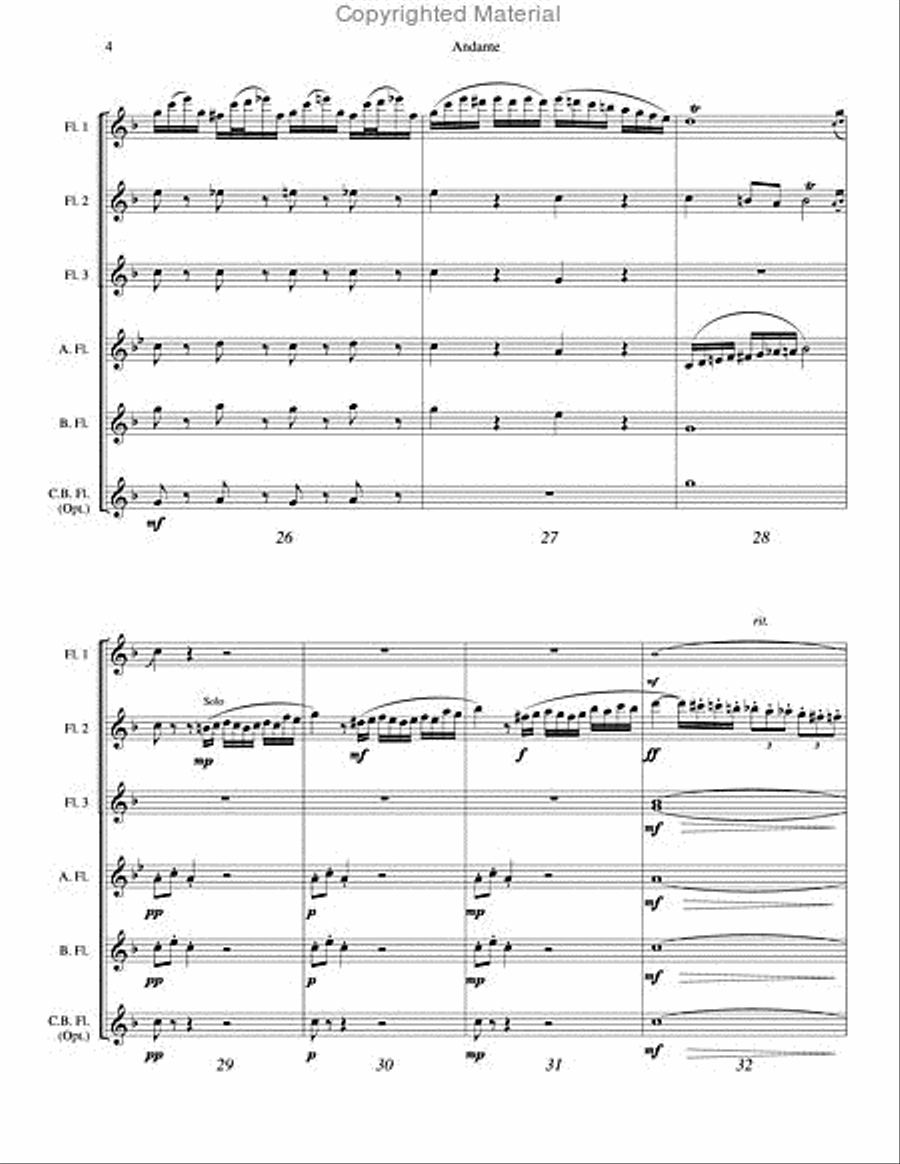 Andante, K. 616 Andante, K. 616 Flute Choir scores gallery preview page 5