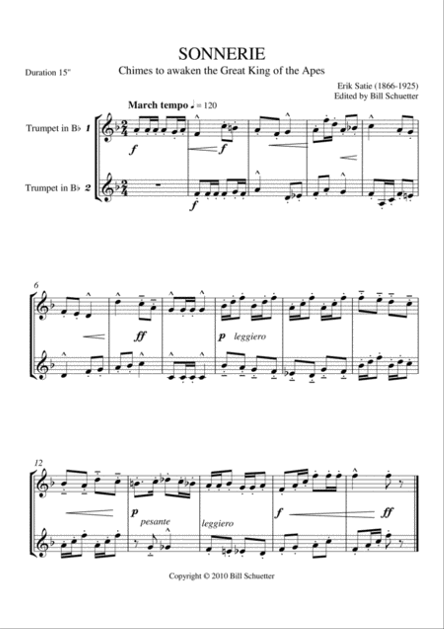 Sonnerie Sonnerie Brass Duet scores gallery preview page 1