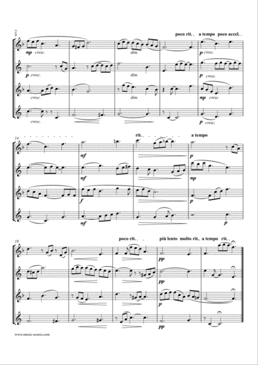 Beautiful Dreamer - Sax Quartet Saxophone Quartet scores gallery preview page 2
