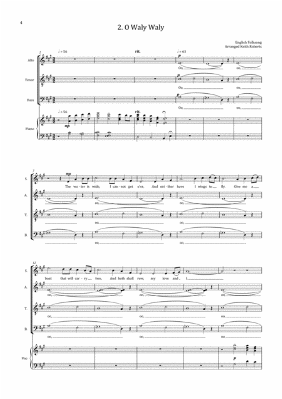 Three English Folksongs 4-Part scores gallery preview page 4
