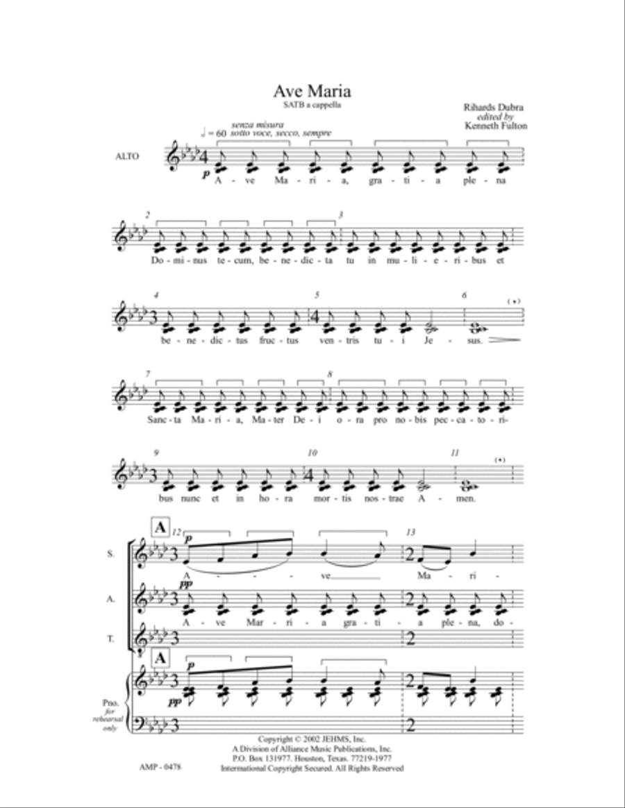 Ave Maria 4-Part scores gallery preview page 4