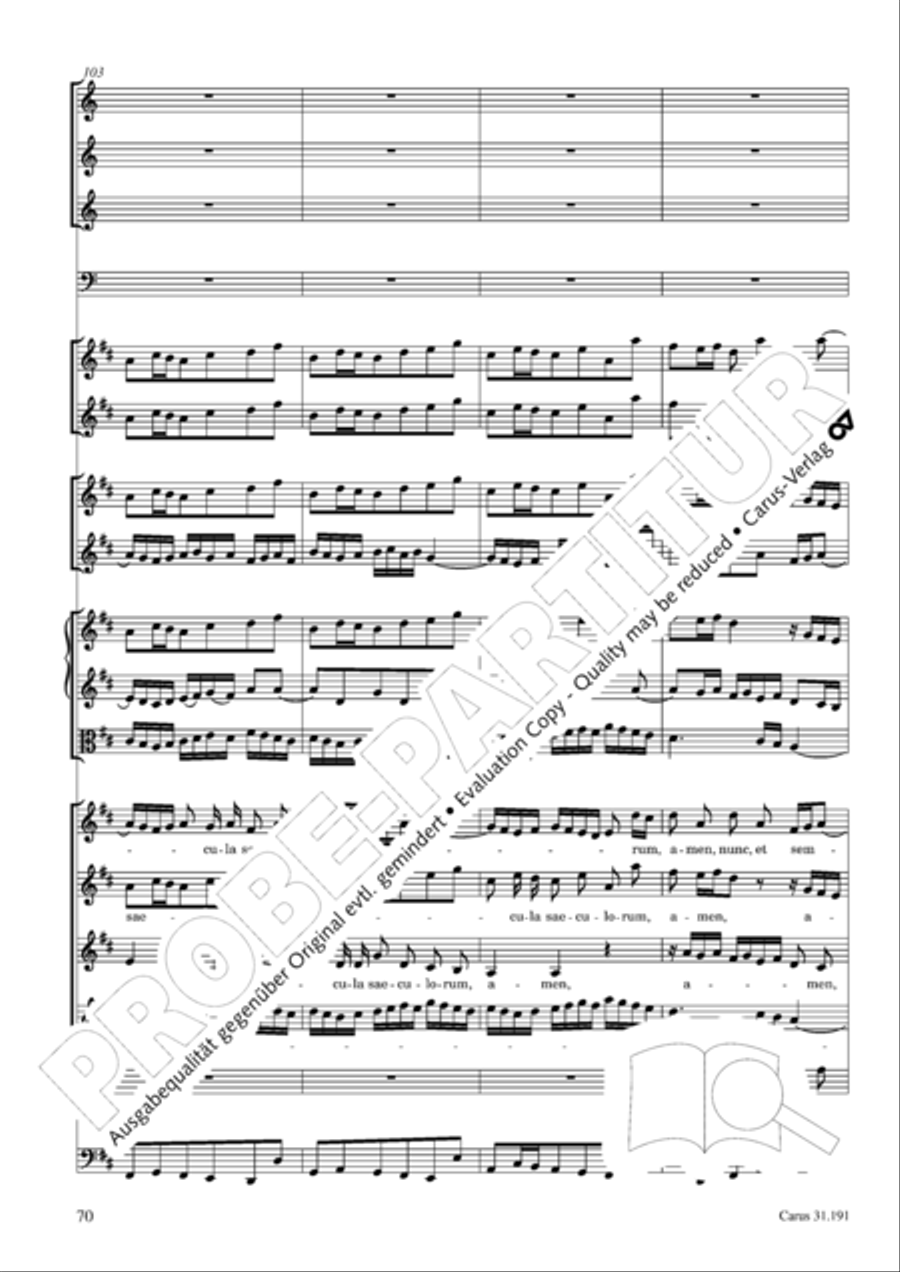 Gloria in excelsis Deo SSATB scores gallery preview page 70