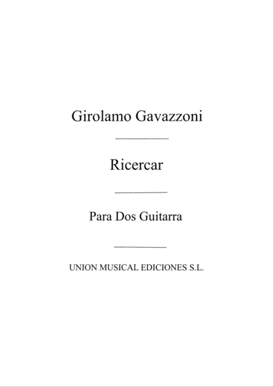 Ricercar Acoustic Guitar scores gallery preview page 1