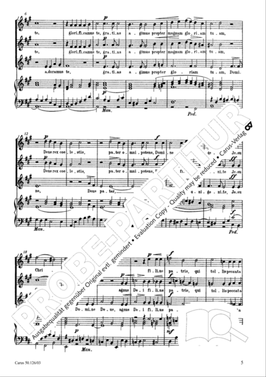 Mass in A major SSA scores gallery preview page 6