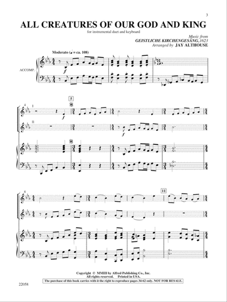 Sacred Instrumental Duets Choir scores gallery preview page 5
