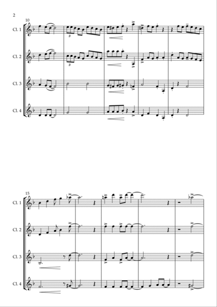 Big Spender Woodwind Quartet scores gallery preview page 2