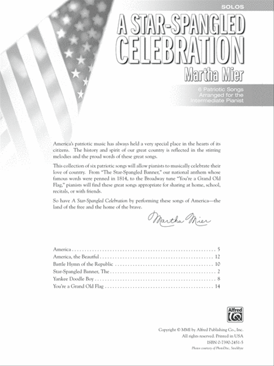 A Star Spangled Celebration Piano Solo scores gallery preview page 2