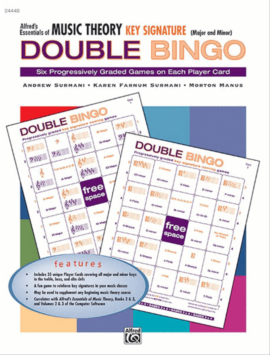 Essentials of Music Theory: Key Signature Double Bingo Games & Toys scores gallery preview page 1