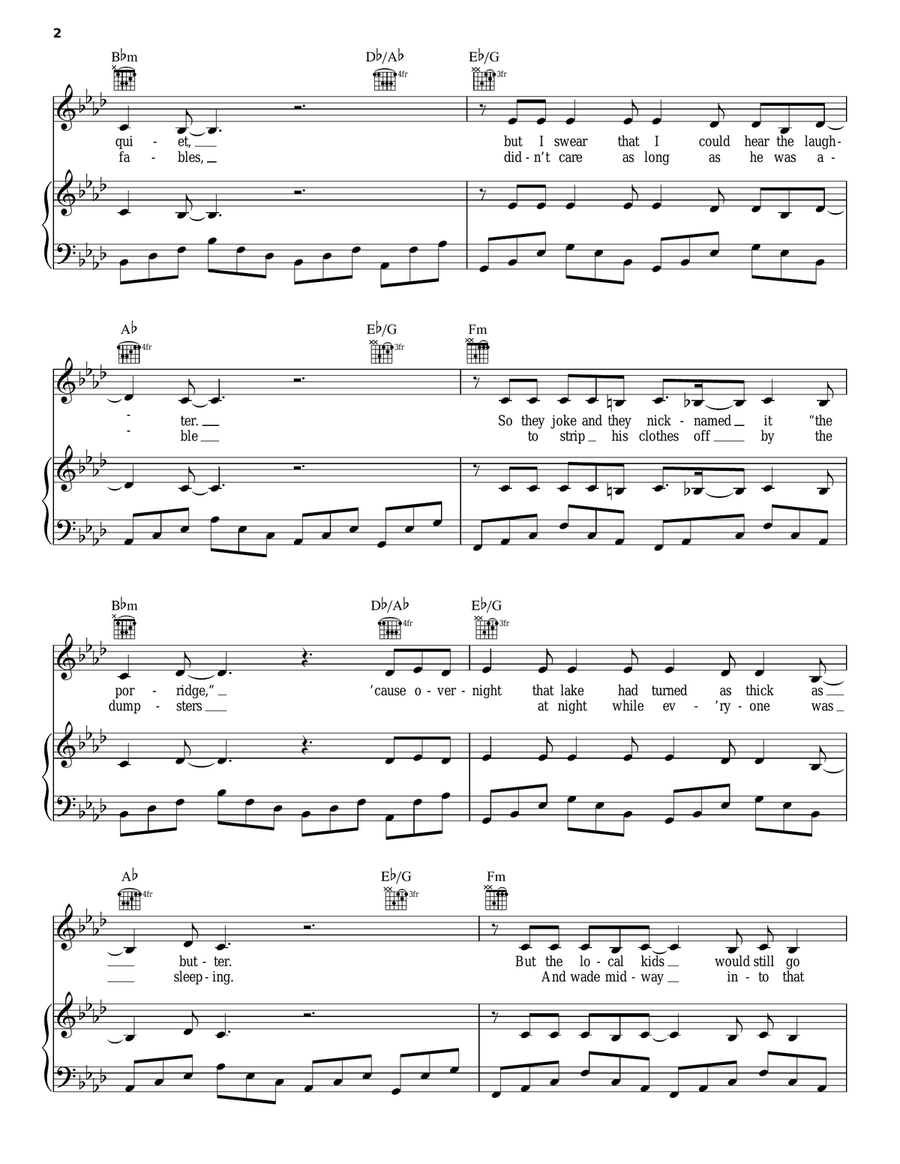 Genius Next Door Genius Next Door Piano, Vocal, Guitar scores gallery preview page 2