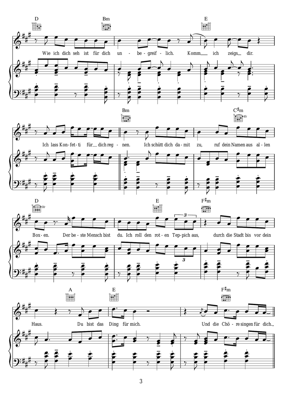 Chore Chore Piano, Vocal scores gallery preview page 3