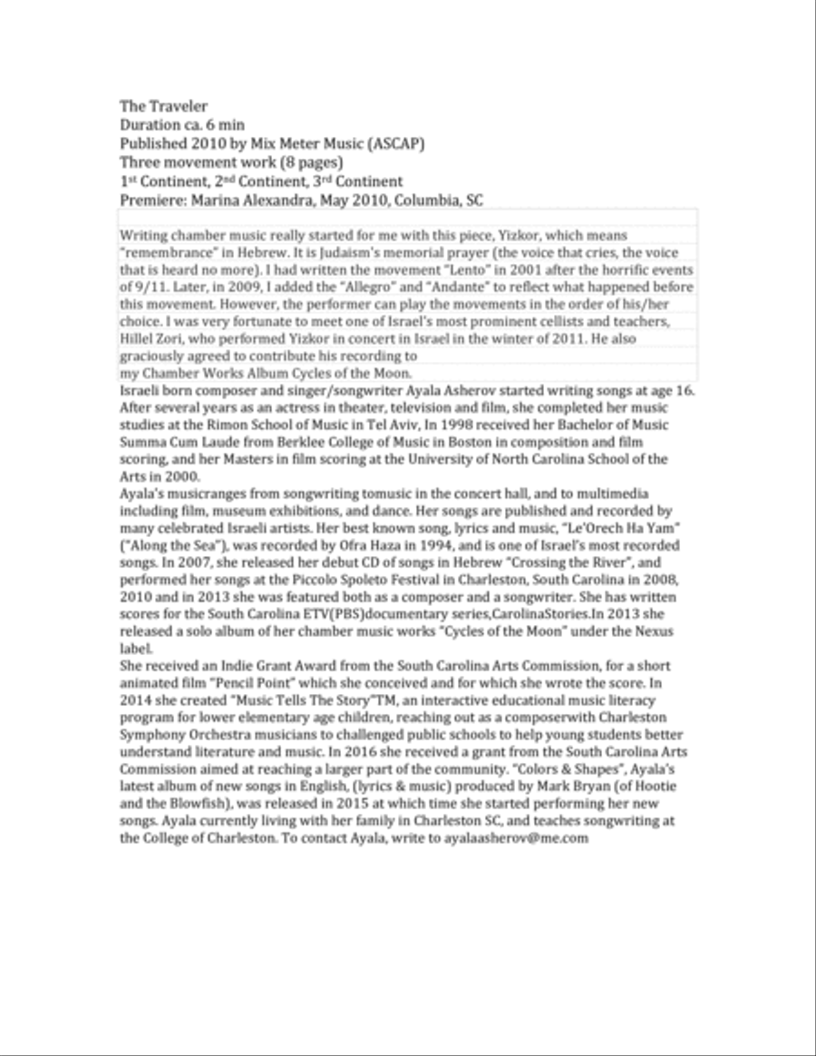 The Traveler - Solo Guitar piece in three movements Classical Guitar scores gallery preview page 2
