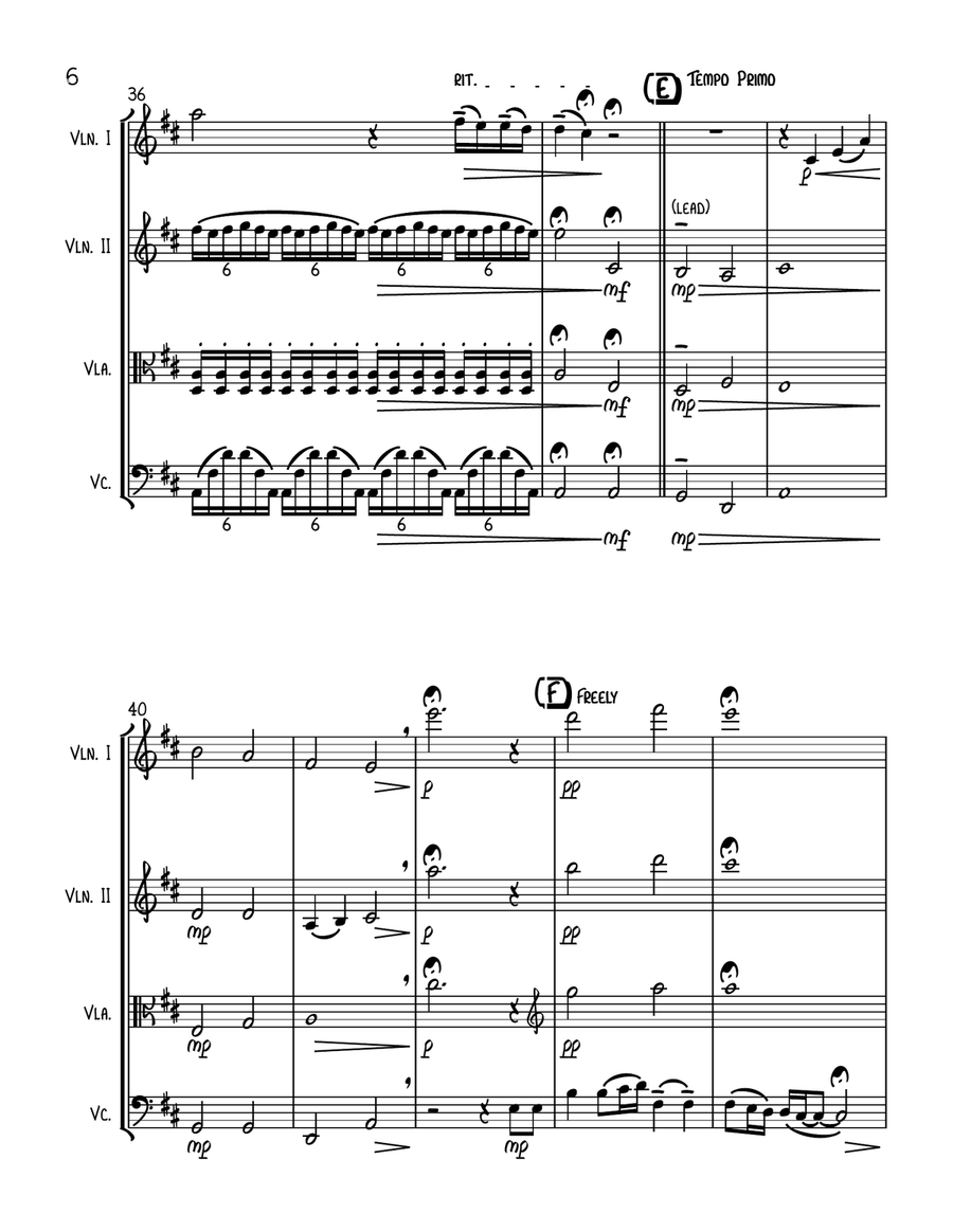 To Build A Home String Quartet scores gallery preview page 6