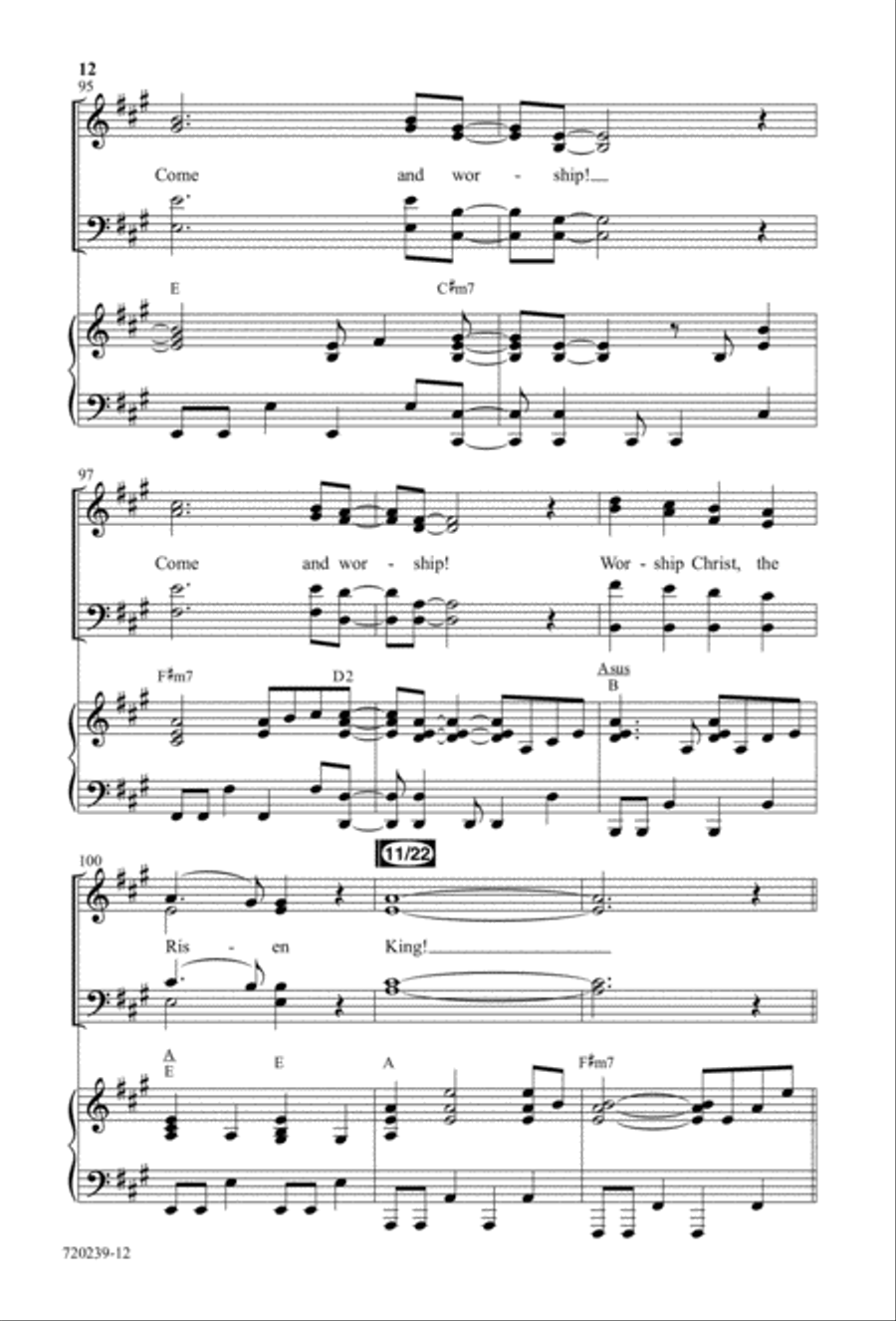 Worship Christ the Risen King - Anthem 4-Part scores gallery preview page 10
