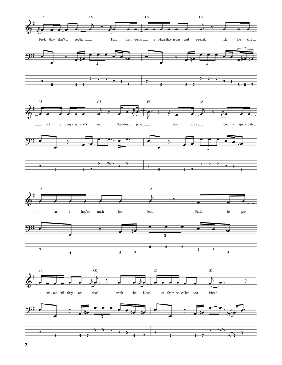 Rats Guitar Tablature scores gallery preview page 2