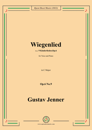 Book cover for Jenner-Wiegenlied,in C Major,Op.6 No.9