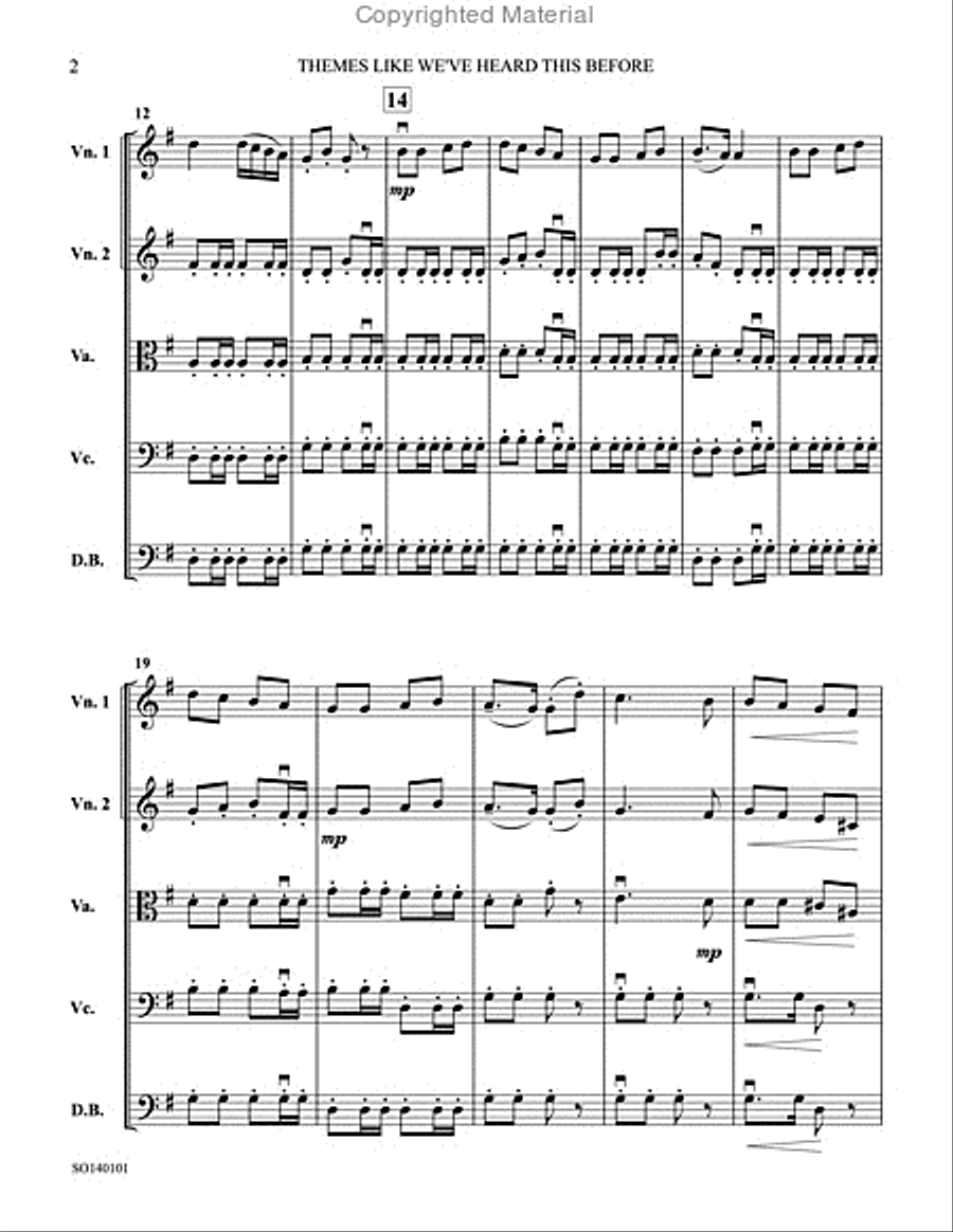 Themes Like We've Heard This Before String Orchestra scores gallery preview page 4