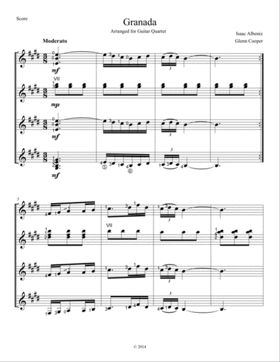 Granada Guitar Ensemble scores gallery preview page 2