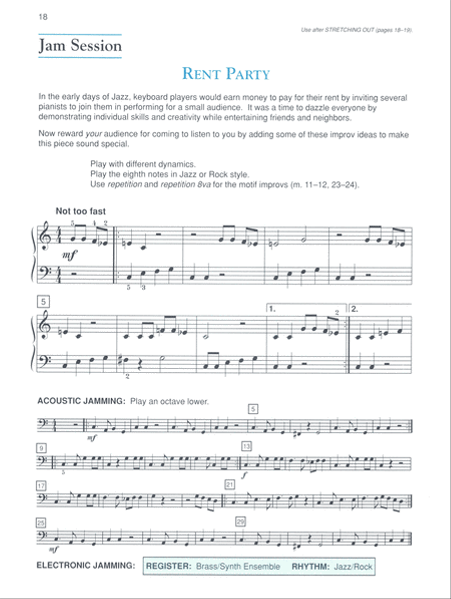 Alfred's Basic Jazz/Rock Course: Performance, Level 2 Piano Method scores gallery preview page 4