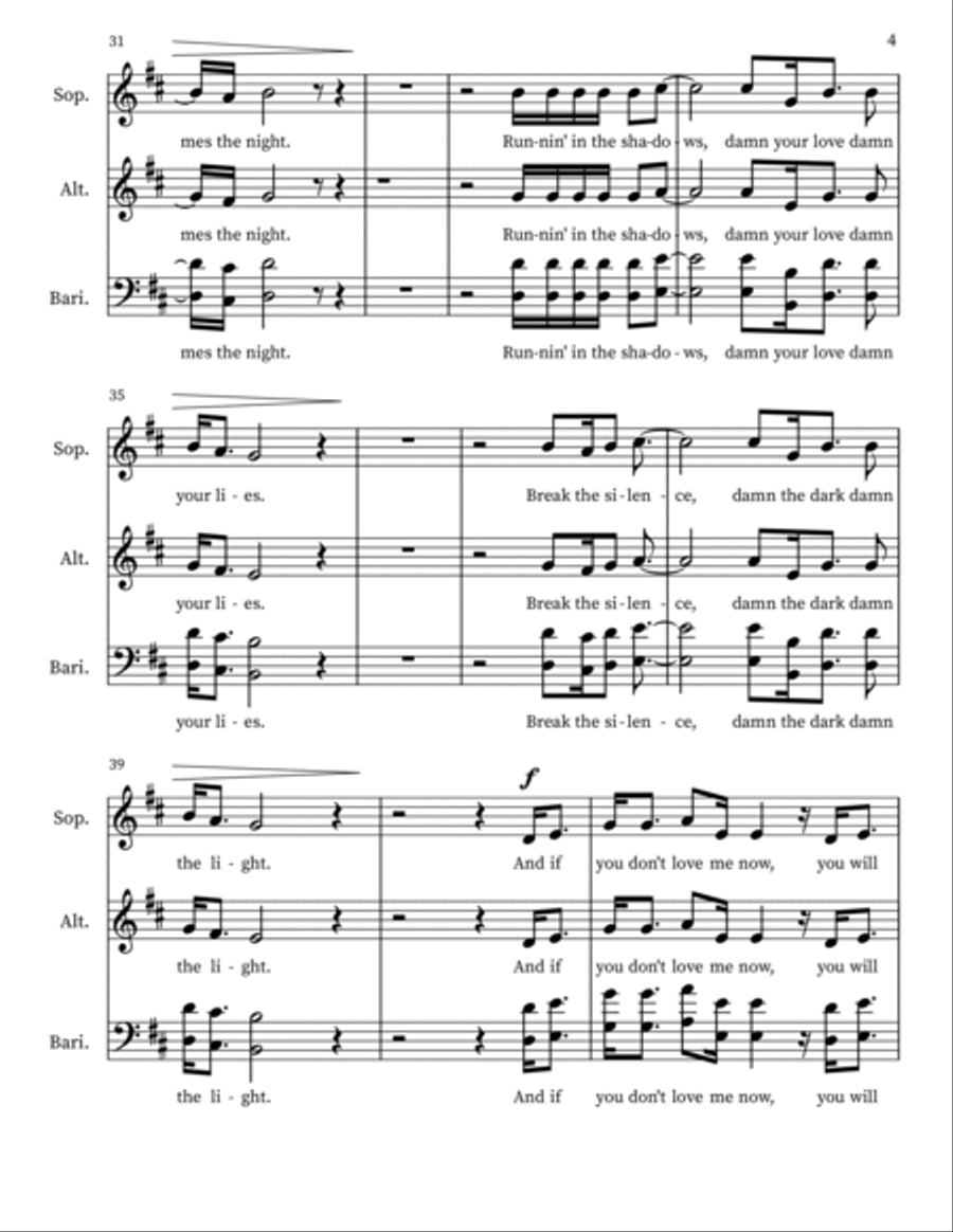 The Chain 3-Part scores gallery preview page 4