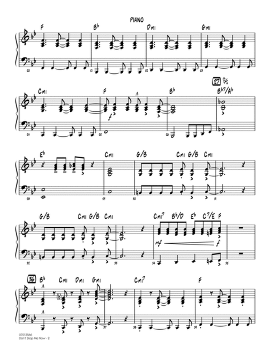 Don't Stop Me Now (arr. Paul Murtha) - Piano