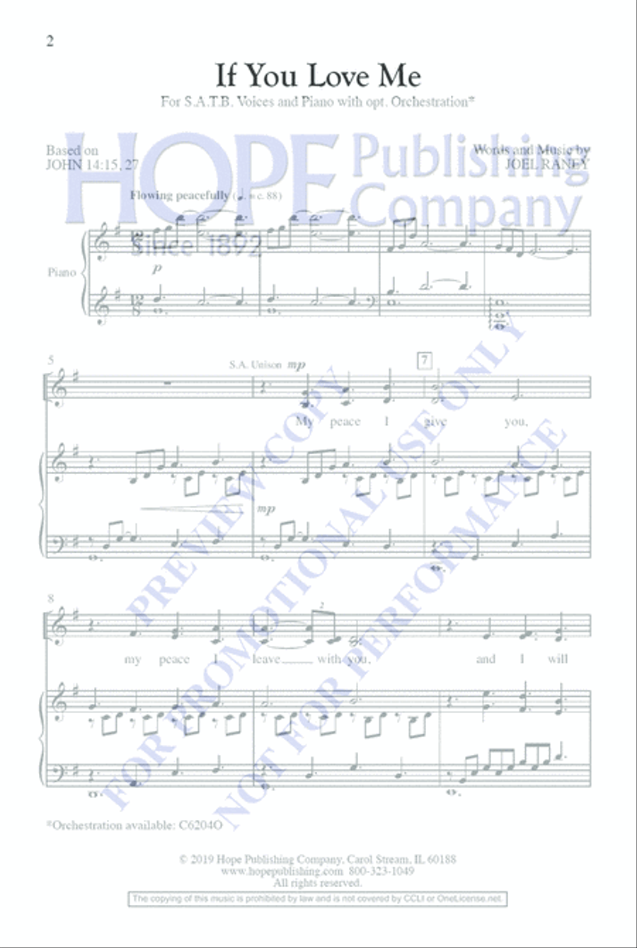 If You Love Me If You Love Me 4-Part scores gallery preview page 2
