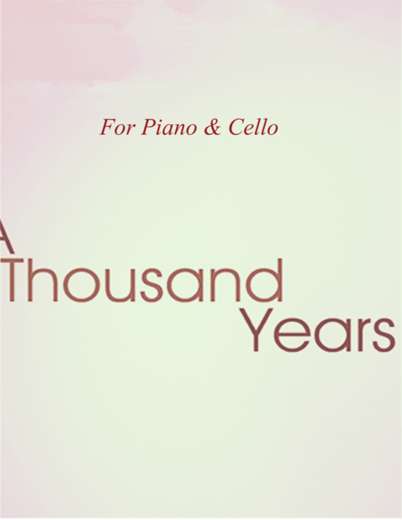 A thousand years for cello and piano image number null
