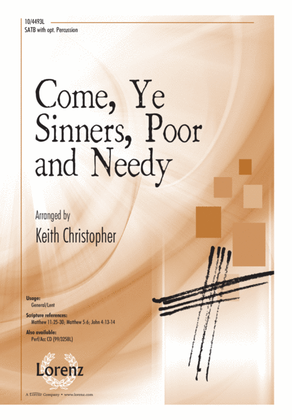 Book cover for Come, Ye Sinners, Poor and Needy