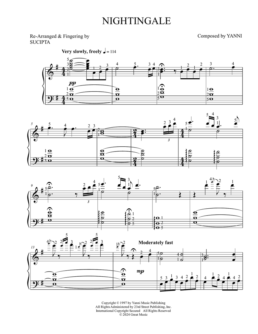 Nightingale Piano Solo scores gallery preview page 2