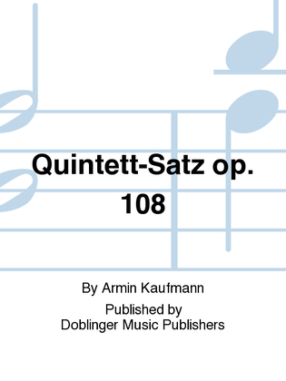 Book cover for Quintett-Satz op. 108