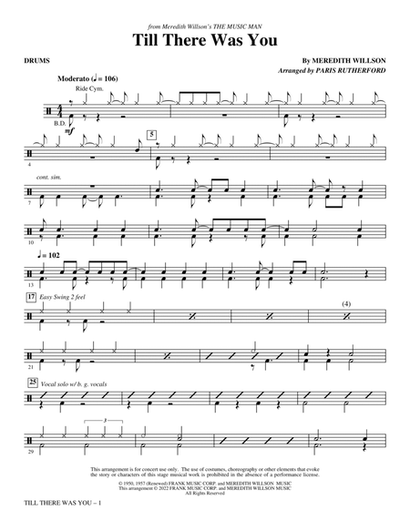 Till There Was You (from The Music Man) (arr. Paris Rutherford) - Drums