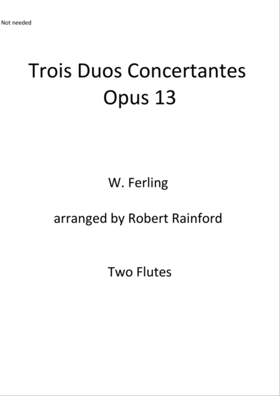 Trois Duos Concertante