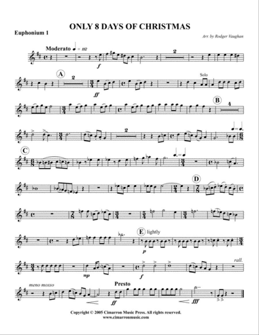 Only Eight Days of Christmas EETT scores gallery preview page 5
