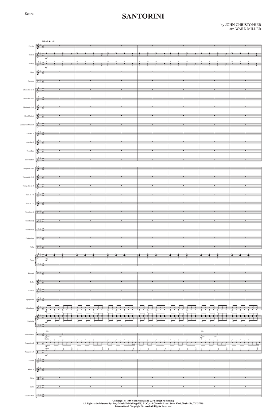 Santorini Concert Band scores gallery preview page 1