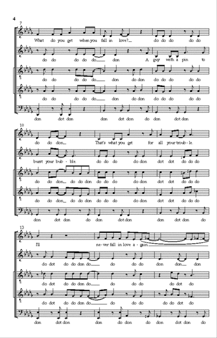 I'll Never Fall in Love Again Choir scores gallery preview page 3