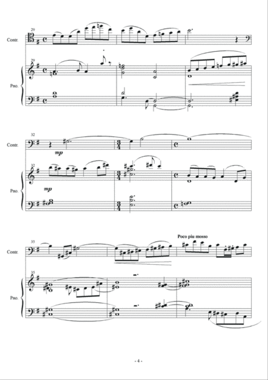 Nocturne for Contrabass and Piano Double Bass scores gallery preview page 5