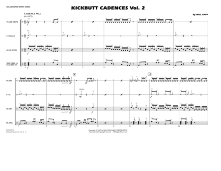 Kickbutt Cadences Vol. 2 - Full Score