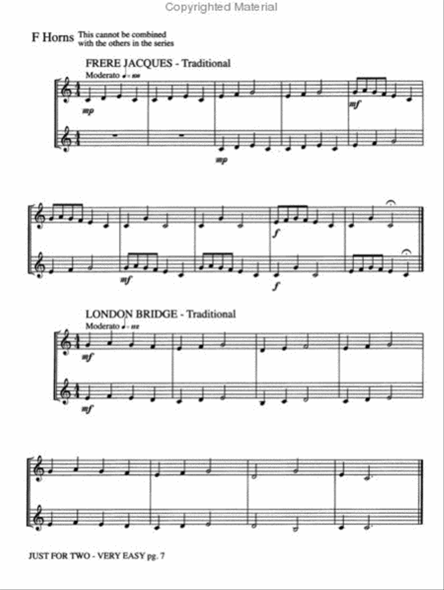 Just for Two Very Easy (stand alone version) Brass Duet scores gallery preview page 3