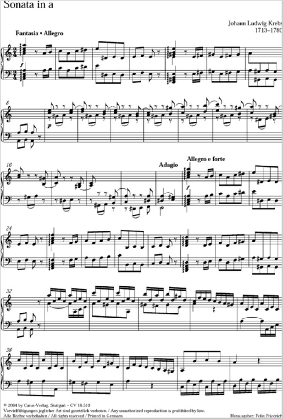 Sonata in a Harpsichord scores gallery preview page 2