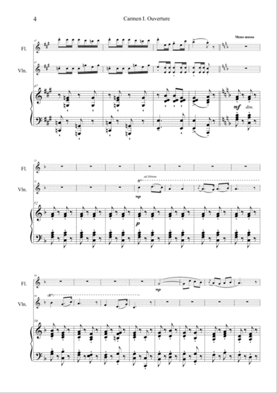 Bizet Carmen Suite Bizet Carmen Suite Small Ensemble scores gallery preview page 6