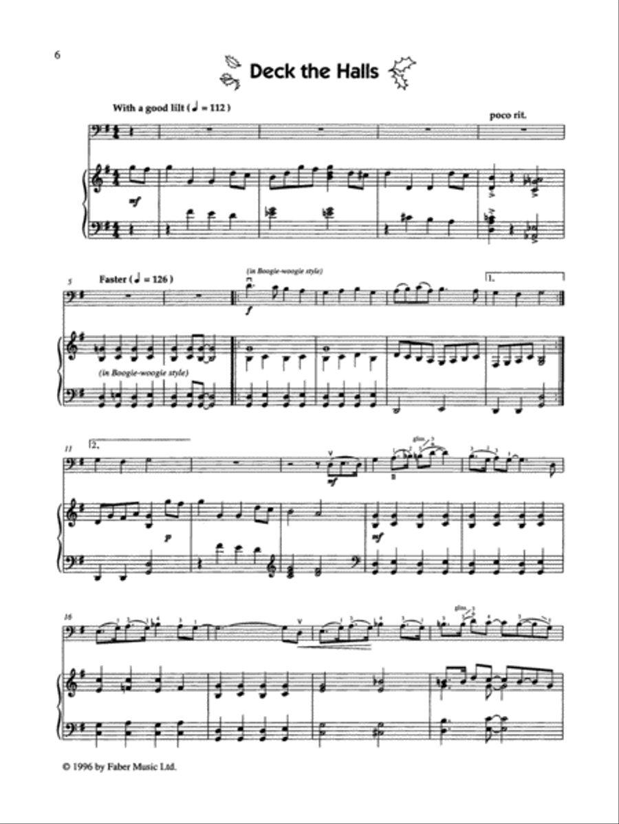 Christmas Jazzin' About for Cello Piano Accompaniment scores gallery preview page 3