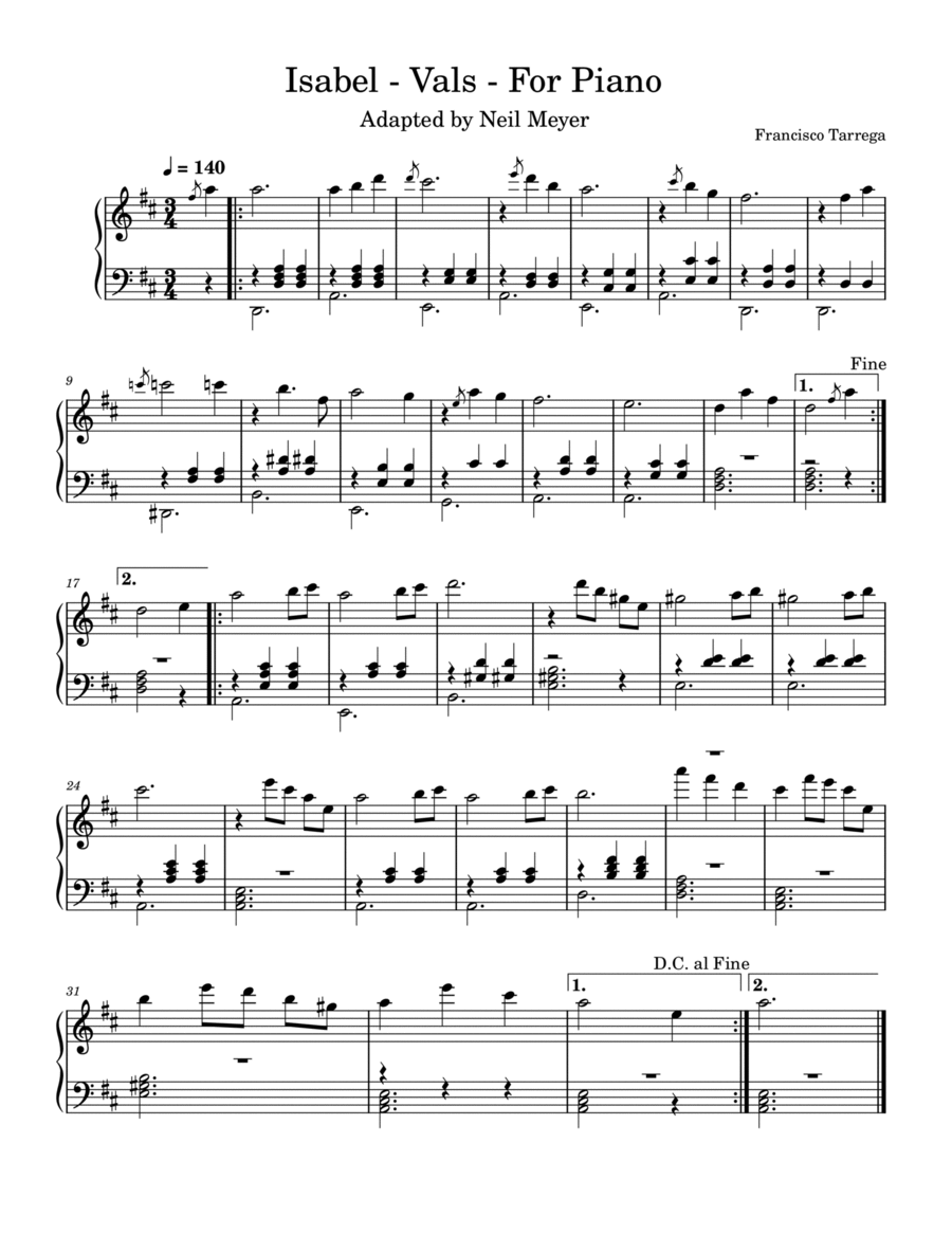 Isabel - Vals Isabel - Vals Piano Solo scores gallery preview page 1
