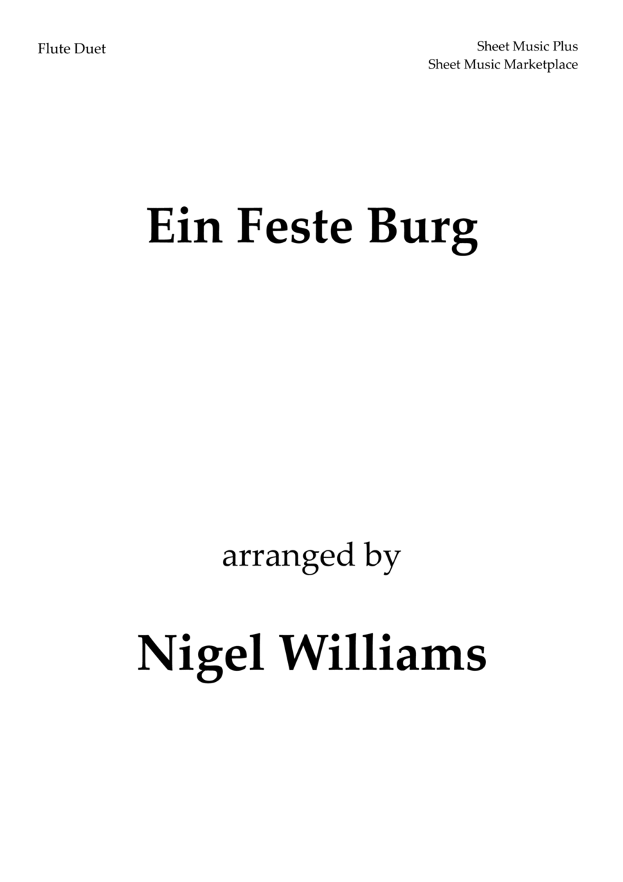 Ein Feste Burg, for Flute Duet Flute Duet scores gallery preview page 1